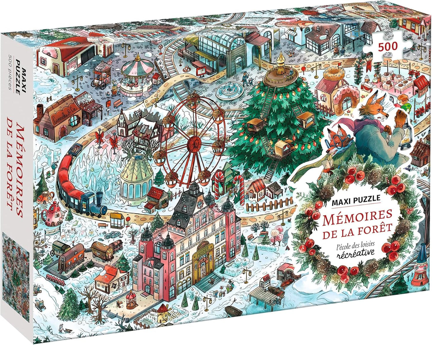 Mémoires de la forêt : Puzzle de Gourmandelle (500 pièces) - Hiver