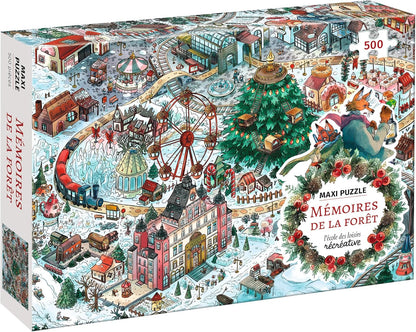 Mémoires de la forêt : Puzzle de Gourmandelle (500 pièces) - Hiver